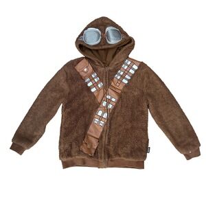Disney‎ Store Star Wars Chewbacca Costume Zip Up Hoodie Kids Boys 7/8 Goggles